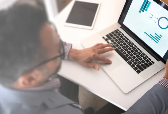 a man using a laptop